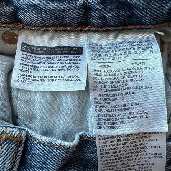 Vintage Levi's 501 Button Fly Distressed Denim Straight Leg Jeans Mens 36X30 - Picture 14 of 16